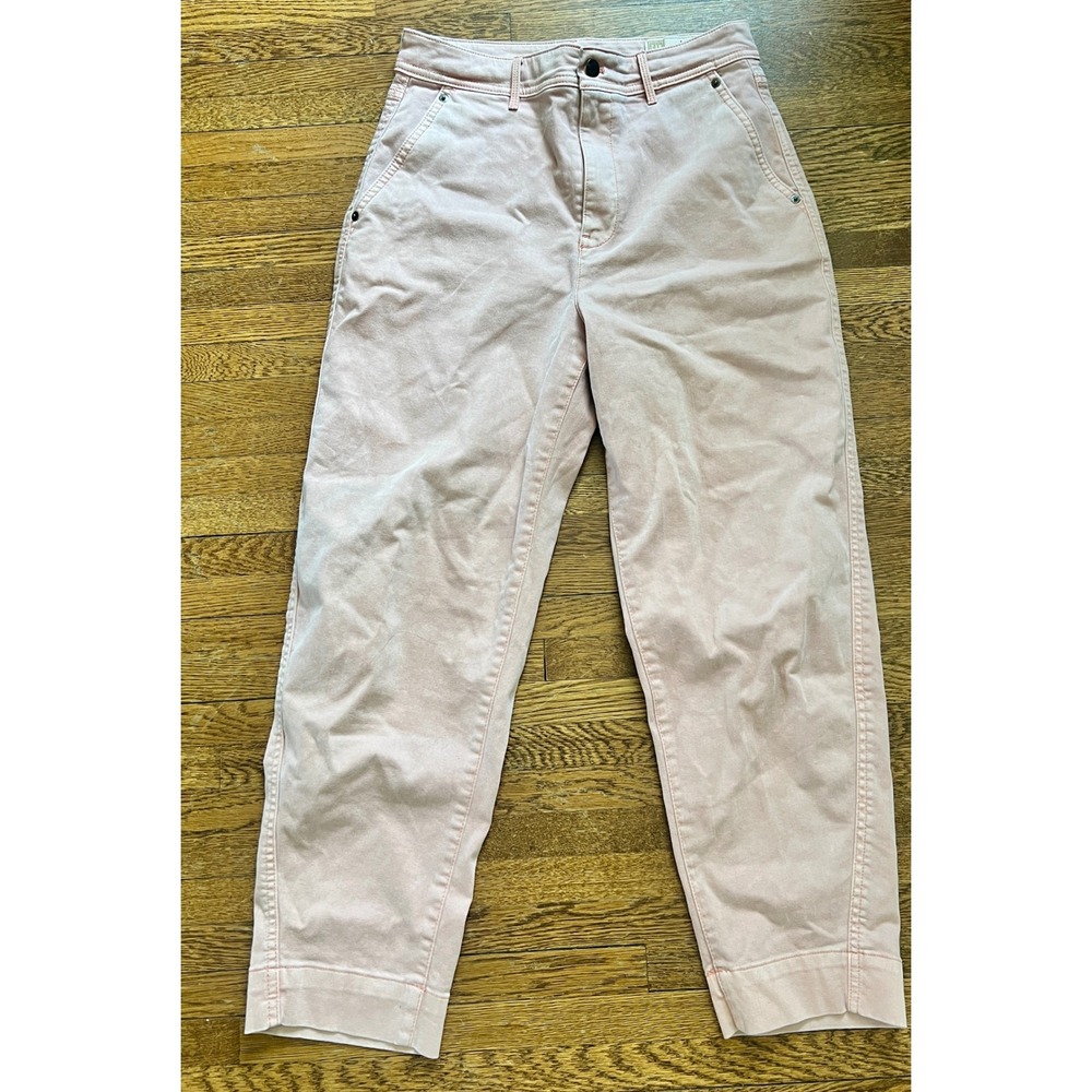 Gap Barrel High Rise Pants Jeans Light Pink Women Size 6 Tapered Leg